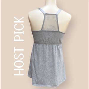 Suiek Floral Lace Mesh Racerback Adjustable Strap Nursing Cami Tank Top